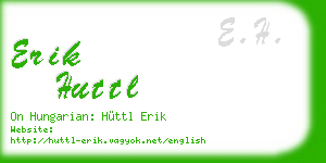 erik huttl business card